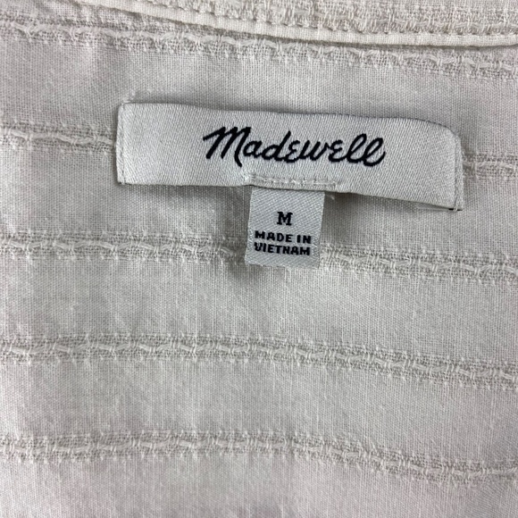 Madewell Printed Floral Short Sleeve Popover Top Women’s Medium 100% Cotton Boho - Picture 6 of 8